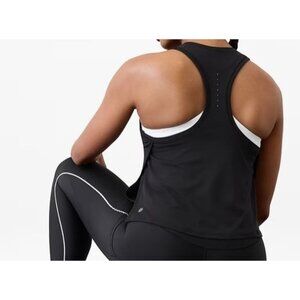 Athleta Grid Knit Tank Top Singlet 602644 Black Racerback Top Women's Small S